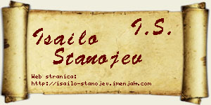 Isailo Stanojev vizit kartica